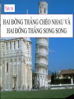 Tiết 14 Hai ĐT chéo nhau và hai đ][ngf thẳng song song