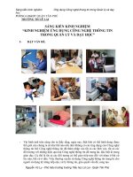 SÁNG KIẾN KINH NGHIỆM “KINH NGHIỆM ỨNG DỤNG CÔNG NGHỆ THÔNG TIN  TRONG QUẢN LÝ VÀ DẠY HỌC”