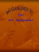 Nhân với số có một chữ số - GADT toán 4