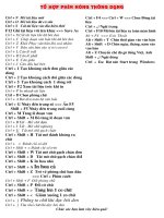 Tổ hợp phím nóng thông dụng nà!