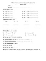 Khảo sát học sinh yếu