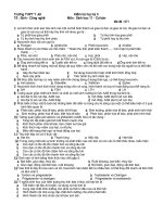 Đề kiểm tra học kỳ 2 sinh học 11 - co bản