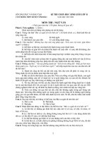 Đề thi học sinh giỏi huyện Vĩnh Bảo