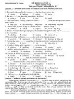 Đề HSG số 14 có đáp án