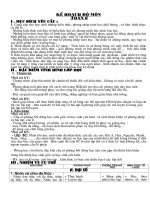 kế hoạch giảng dạy  bộ môn toán