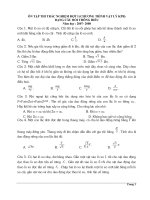 ÔN TẬP THI TRẮC NGHIỆM ĐỢT I (CHƯƠNG TRÌNH VẬT LÝ KPB)