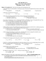 ĐỀ KT HK 1  VẬT LÝ LỚP 10 CB