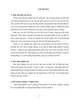 Ảnh hưởng của tự do hóa thương mại tới dịch vụ vận tải hàng không và cụ thể là hãng hàng không quốc gia Vietnam airlines