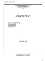 Kế hoạch bộ môn Toán 9