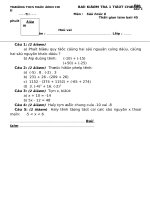 Đề kiểm tra toán 7 chương I,II (2008-2009)