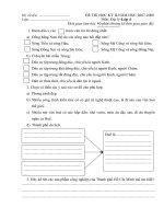 Đề thi học kì 2, 07-08, ĐỊA 4