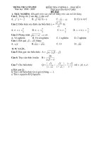Đề KT Toán 9 Đại so CI