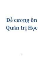 Đề cương ôn quản trị học 
