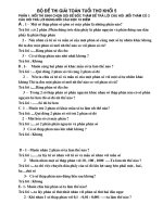 Đề thi khao sát lần 3 Từ lớp 1 đến lớp 5