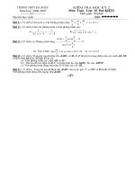 Đề KT HK2 lớp 10 năm 2006-2007