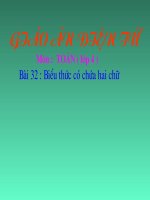 Biểu thức có chứa hai chữ - GADT Toán 4