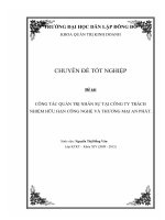 CÔNG TÁC QUẢN TRỊ NHÂN SỰ TẠI CÔNG TY TRÁCH NHIỆM HỮU HẠN CÔNG NGHỆ VÀ THƯƠNG MẠI AN PHÁT.