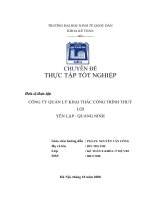 Hoàn thiện kế toán tiền lương và các khoản trích theo lương tại Công ty Quản lý khai thác Công trình thuỷ lợi Yên lập -  Quảng ninh 