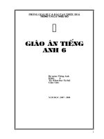 Bộ giáo án Anh 6 (mới)