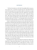 Phân tích thống kê  biến động của doanh thu ngành du lịch tỉnh Quảng Nam năm 2010 và 2011