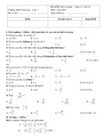 Kiểm tra ĐS7 1 tiết - Tuần 11-Tiết 22