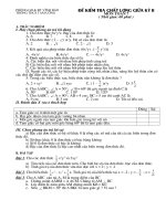 Đề kiểm tra giữa kỳ 2 -Toán 7