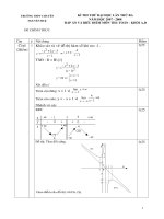 Đáp án đề thi thử