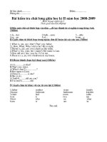 Đe thi GK2 Ngoai Ngu lop 3