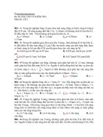 đề kt giao thoa ánh sáng 45 phút có 4 mã đề và đáp án