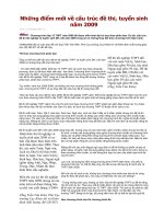 Nhung diem moi ve de thi nam 2009