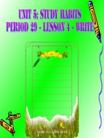 Bài 5: Study Habits