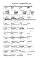 Đề thi TN THPT, CĐ & ĐH