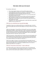 Khái niệm chiến lược kinh doanh 