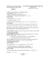 Đề thi thử tốt nghiệp 2009 đúng cấu trúc của Bộ