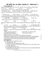 Đề KT 45 phút chương III Hinh hoc 7