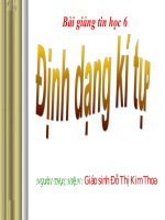 Định dạng kí tự