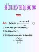 Đề ôn luyện thi Đại học - 2008 : Đề 7