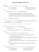 Đề thi trắc nghiệm Toán cấp 3 - 43