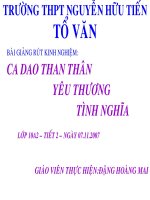 Ca dao than thân - yêu thương - tình nghĩa