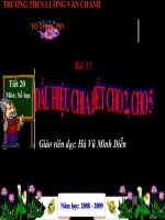 tiết 20: dấu hiệu chia hết cho 2, cho 5