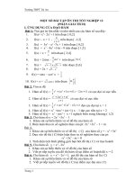 Bài tập ôn thi tốt nghiệp phần giải tích