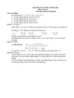 Đề THi HSG Toán 6 lần 3 Trường THCS Hồng Châu