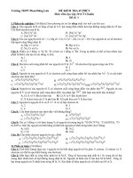 Đề kiểm tra Hóa 10 Sưu tầm