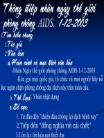 Thông điệp nhân ngày thế giới phòng chống AIDS, 1.12.2003