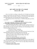 QUY CHẾ LÀM VIỆC CỦA CHI BỘ