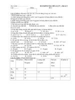 Đề KT 15'''' Hóa 8 bài số 3