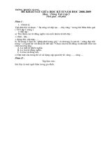 Đề khảo sát môn tiếng Việt lớp 5 giữa kỳ II