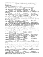 Lớp 11NC (kiểm tra chương 7 và 8)