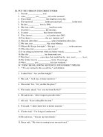 excercise (tense & reported speech)