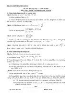 Đề + Đáp án thi thử ĐH lần 1. 2009 Môn Toán khối B